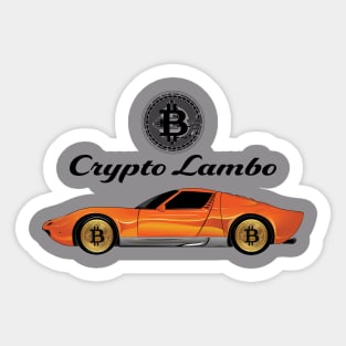 Crypto Lambo BlackLogo Sticker
